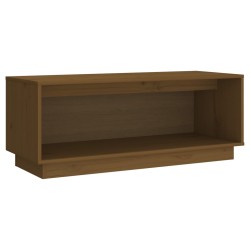 vidaXL Mobile Porta TV Miele 90x35x35 cm in Legno Massello di Pino