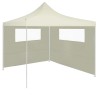 vidaXL Parete con Finestre per Gazebo 6x2 m Crema