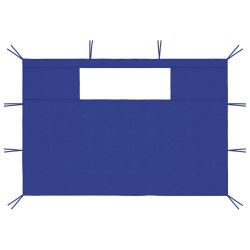 vidaXL Pareti con Finestre per Gazebo 2 pz Blu