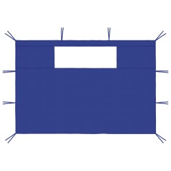 vidaXL Pareti con Finestre per Gazebo 2 pz Blu