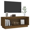 vidaXL Mobile Porta TV Miele 90x35x35 cm in Legno Massello di Pino