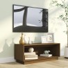 vidaXL Mobile Porta TV Miele 90x35x35 cm in Legno Massello di Pino