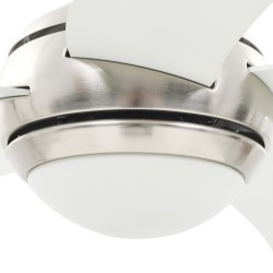 vidaXL Ventilatore da Soffitto Decorato con Luce 128 cm Bianco