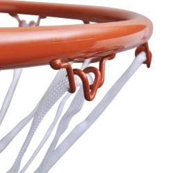 vidaXL Set Canestro da Basket con Rete Arancione 45 cm