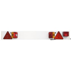 vidaXL Luce Rimorchio Rosso 115x7x14 cm 12V Lampadina Classica