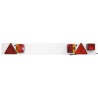 vidaXL Luce Rimorchio Rosso 115x7x14 cm 12V Lampadina Classica