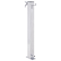 vidaXL Colonna d'Acqua da Giardino 40 cm Acciaio Inox Quadrato