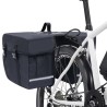 vidaXL Borsa Doppia Bicicletta Impermeabile per Portapacchi 35 L Nero