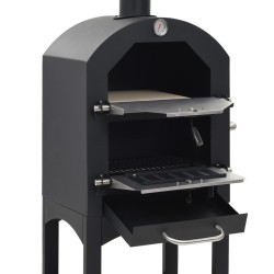 vidaXL Forno Pizza Esterno a Carbonella con Pietra Refrattaria