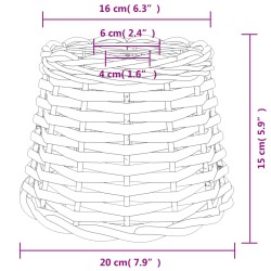 vidaXL Paralume da Soffitto Marrone Ø20x15 cm in Vimini