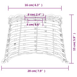 vidaXL Paralume da Soffitto Marrone Ø20x15 cm in Vimini