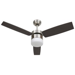 vidaXL Ventilatore Soffitto con Luce e Telecomando 108cm Marrone Scuro