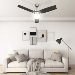 vidaXL Ventilatore Soffitto con Luce e Telecomando 108cm Marrone Scuro