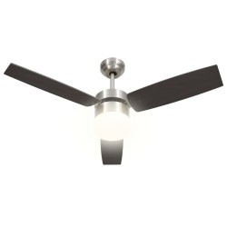 vidaXL Ventilatore Soffitto con Luce e Telecomando 108cm Marrone Scuro