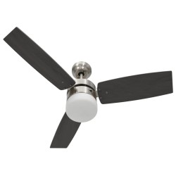 vidaXL Ventilatore Soffitto con Luce e Telecomando 108cm Marrone Scuro