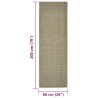 vidaXL Tappeto in Sisal per Tiragraffi Tortora 66x200 cm