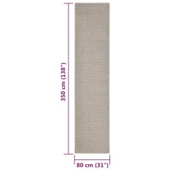 vidaXL Tappeto in Sisal per Tiragraffi Sabbia 80x350 cm