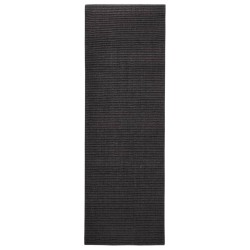 vidaXL Tappeto in Sisal per Tiragraffi Nero 66x200 cm