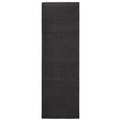 vidaXL Tappeto in Sisal per Tiragraffi Nero 80x250 cm