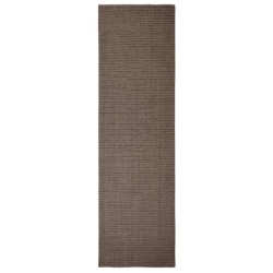 vidaXL Tappeto in Sisal per Tiragraffi Marrone 100x350 cm