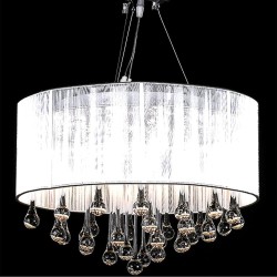 vidaXL Lampadario con 85 Cristalli Bianco