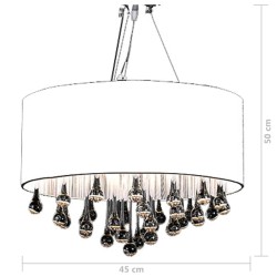 vidaXL Lampadario con 85 Cristalli Bianco