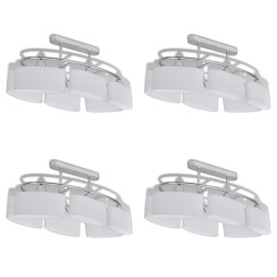 vidaXL Lampade da Soffitto Ellissoidali 4 pz Paralume in Vetro E14