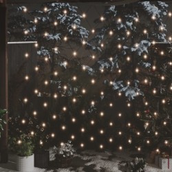 vidaXL Luci di Natale Rete Bianco Caldo 3x3m 306 LED Interni Esterni