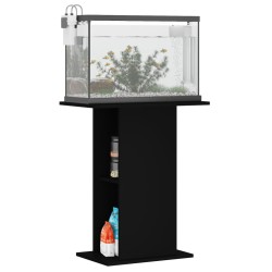 vidaXL Supporto per Acquario Nero 60,5x36x72,5 cm in Legno ingegnerizzato