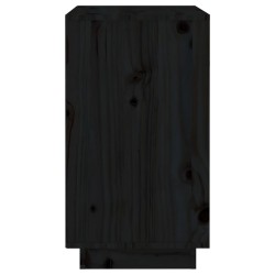 vidaXL Portabottiglie Nero 55,5x34x61 cm in Legno Massello di Pino