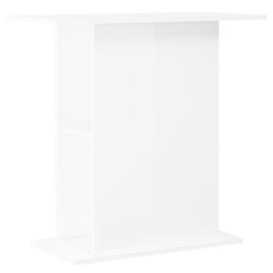 vidaXL Supporto Acquario 36x75x72,5 cm Legno ingegnerizzato Bianco Lucido