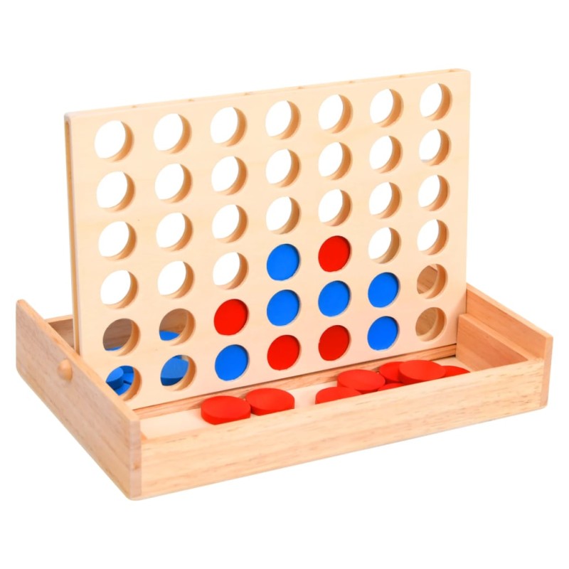 vidaXL Gioco da Tavolo Forza 4 24x15x4 cm in Legno Massello