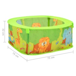 vidaXL Piscina con 50 Palline per Bambini 75x75x32 cm