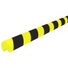 vidaXL Protezione Angoli Giallo e Nero 4x4x104 cm in PU