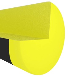 vidaXL Protezione Angoli Giallo e Nero 4x4x104 cm in PU