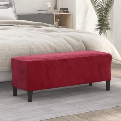 vidaXL Panca Rosso Vino 100x35x41 cm in Velluto