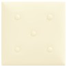 Pannelli Murali 12 pz Crema 30x30 cm Similpelle 1,08 m²