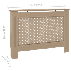 vidaXL Copertura per Radiatore 112x19x81 cm in MDF