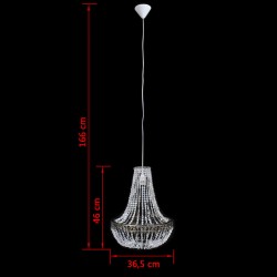 vidaXL Lampadario da Soffitto in Cristallo 36,5 x 46 cm 