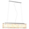 vidaXL Lampadario con Perle di Cristallo Argento 104 cm E14 