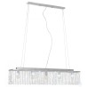 vidaXL Lampadario con Perle di Cristallo Argento 104 cm E14 