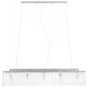 vidaXL Lampadario con Perle di Cristallo Argento 104 cm E14 