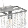 vidaXL Lampadario con Perle di Cristallo Argento 104 cm E14 