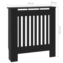 vidaXL Copertura per Radiatore Nera in MDF 78 cm