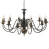 vidaXL Candelabro Stile Anticato Nero 12 Lampadine E14