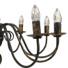 vidaXL Candelabro Stile Anticato Nero 12 Lampadine E14