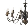 vidaXL Candelabro Stile Anticato Nero 12 Lampadine E14