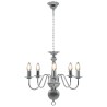 vidaXL Lampadario Argento 5 Lampadine Attacco E14