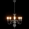 vidaXL Lampadario Argento 5 Lampadine Attacco E14