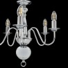 vidaXL Lampadario Argento 5 Lampadine Attacco E14